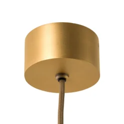 Lámpara colgante exterior Nora, dorada/transparente, IP44, cristal