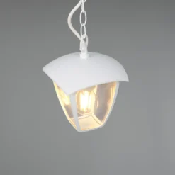 lámpara colgante exterior VENTA, blanca, 17 x 17 cm, metal, IP44