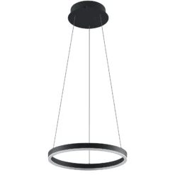 Lámpara colgante LED Arcchio Albiona, negra, 1 anillo, Ø 40 cm