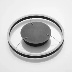 Lámpara colgante LED Arcchio Albiona, negra, 1 anillo, Ø 40 cm