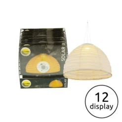 Lámpara colgante LED 33982, blanco, lino, plástico