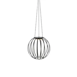 Lámpara colgante LED Kivo, Ø 37 cm, negro, IP44, atenuable.