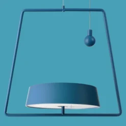 Lámpara colgante LED Miram, batería, azul