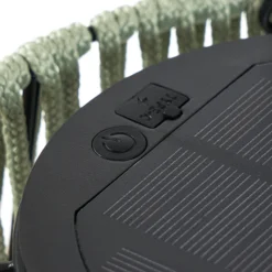 Lámpara colgante solar LED Lindby Austas, verde, Ø 50 cm, USB, IP54