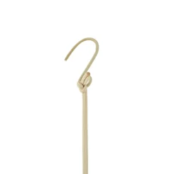Lámpara colgante solar LED Lindby Austas, beige, Ø 32 cm, USB, IP54