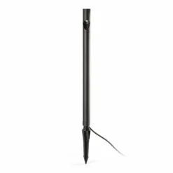 Lámpara con pica LED Bisel, negro, aluminio, altura 60 cm