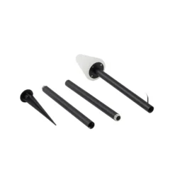 Lámpara con pica LED Lindby Selinda, negra, altura 100 cm