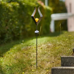 Lámpara con pica solar LED 48702 esfera de vidrio