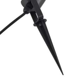 Lámpara con pica Thorgal de Lindby, Ø 6 cm, negra, juego de 3 unidades