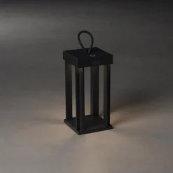 Lámpara decorativa Cannes USB, negro