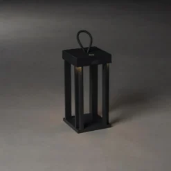 Lámpara decorativa Cannes USB, negro