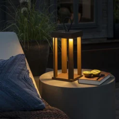 Lámpara decorativa LED Cannes USB, óxido