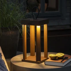 Lámpara decorativa LED Cannes USB, óxido
