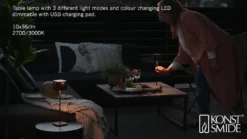 Lámpara decorativa LED Cannes USB, óxido