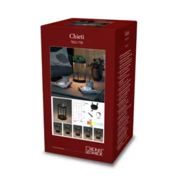Lámpara decorativa LED Chieti USB, negro