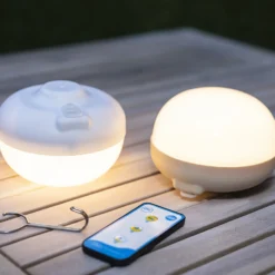 Lámpara decorativa LED Newgarden Cherry, blanca