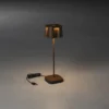 Lámpara decorativa LED Nice, puerto USB, óxido