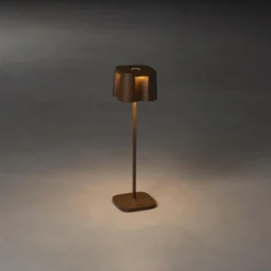Lámpara decorativa LED Nice, puerto USB, óxido