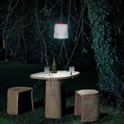 Lámpara decorativa LED para exteriores Foscarini Cri Cri, roja