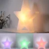 Lámpara decorativa LED recargable Star, 55 cm de altura, IP44, blanca, RGBW