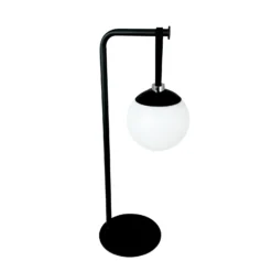 Lámpara decorativa recargable LED Odin de Dyberg Larsen, negro/blanco, IP44