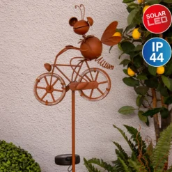 Lámpara decorativa solar LED 5282414 con bicicleta