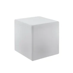 Lámpara de exterior Bottona cubo E27 blanco, 30 x 30cm