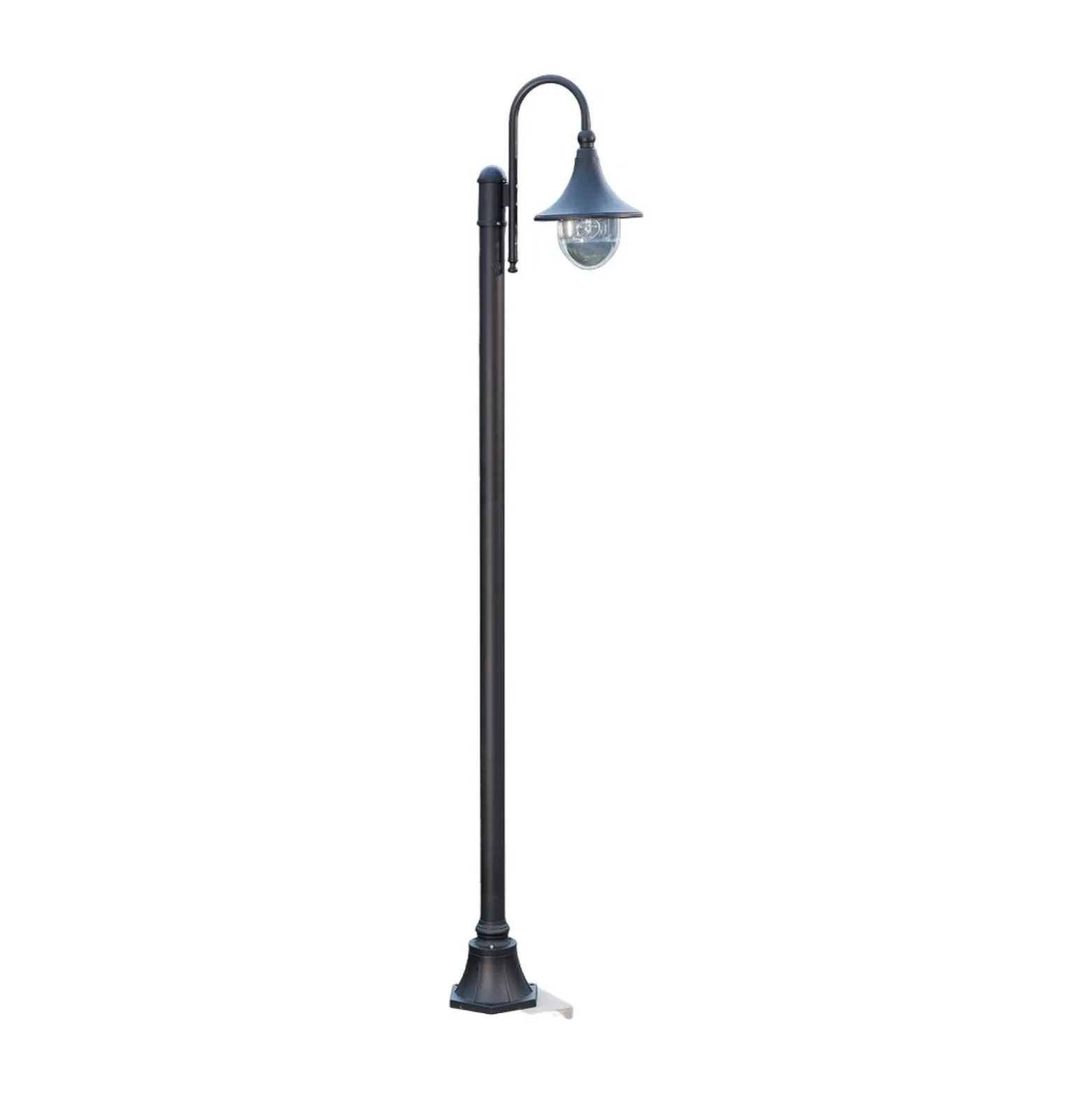 Lámpara de exterior Daphne de Lindby, 220 cm, negra, E27, IP44