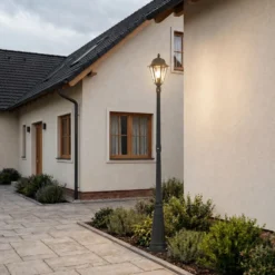 Lámpara de exterior Edana de Lindby, 211 cm, antracita, E27, IP44
