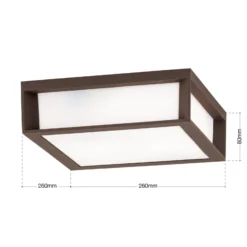 Lámpara de exterior Henry, corten, aluminio fundido a presión, E27, IP44