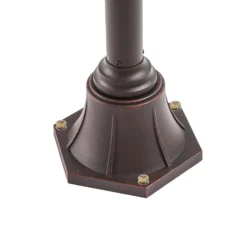 Lámpara de exterior Lindby Bilma, 1 luz, color óxido, 220 cm, cristal, IP65