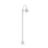 Lámpara de exterior Lindby Daphne, 220 cm, blanca, metal, E27