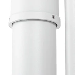 Lámpara de exterior Lindby Daphne, 220 cm, blanca, metal, E27