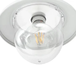 Lámpara de exterior Lindby Daphne, 220 cm, blanca, metal, E27