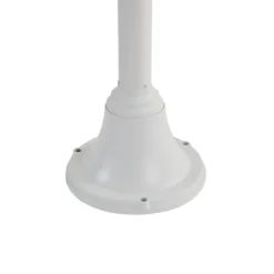 Lámpara de exterior Lindby Madea, blanca, 2 luces, 213 cm, E27, IP44