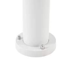Lámpara de exterior Lucande Siveta, altura 240 cm, 3 luces, gris claro