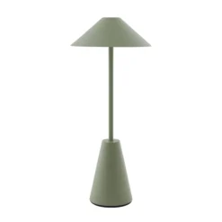 Lámpara de mesa exterior recargable Cannes de Globen Lighting, verde, IP54