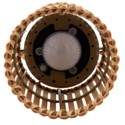 Lámpara de mesa LED Amaria de Lindby, bambú, Ø 12 cm