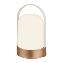 lámpara de mesa LED ASA BIG, bronce/blanco, altura 24 cm, IP44