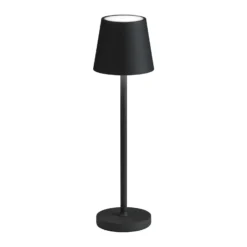 Lámpara de mesa LED 5097, batería recargable IP54 atenuable negro