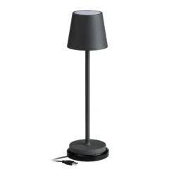 Lámpara de mesa LED 5099, batería recargable IP54 atenuable grafito