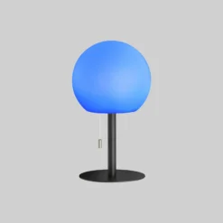 Lámpara de mesa LED batería Trivento, negro arena
