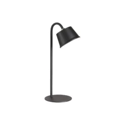 Lámpara de mesa LED batería Voet, dim negro arena