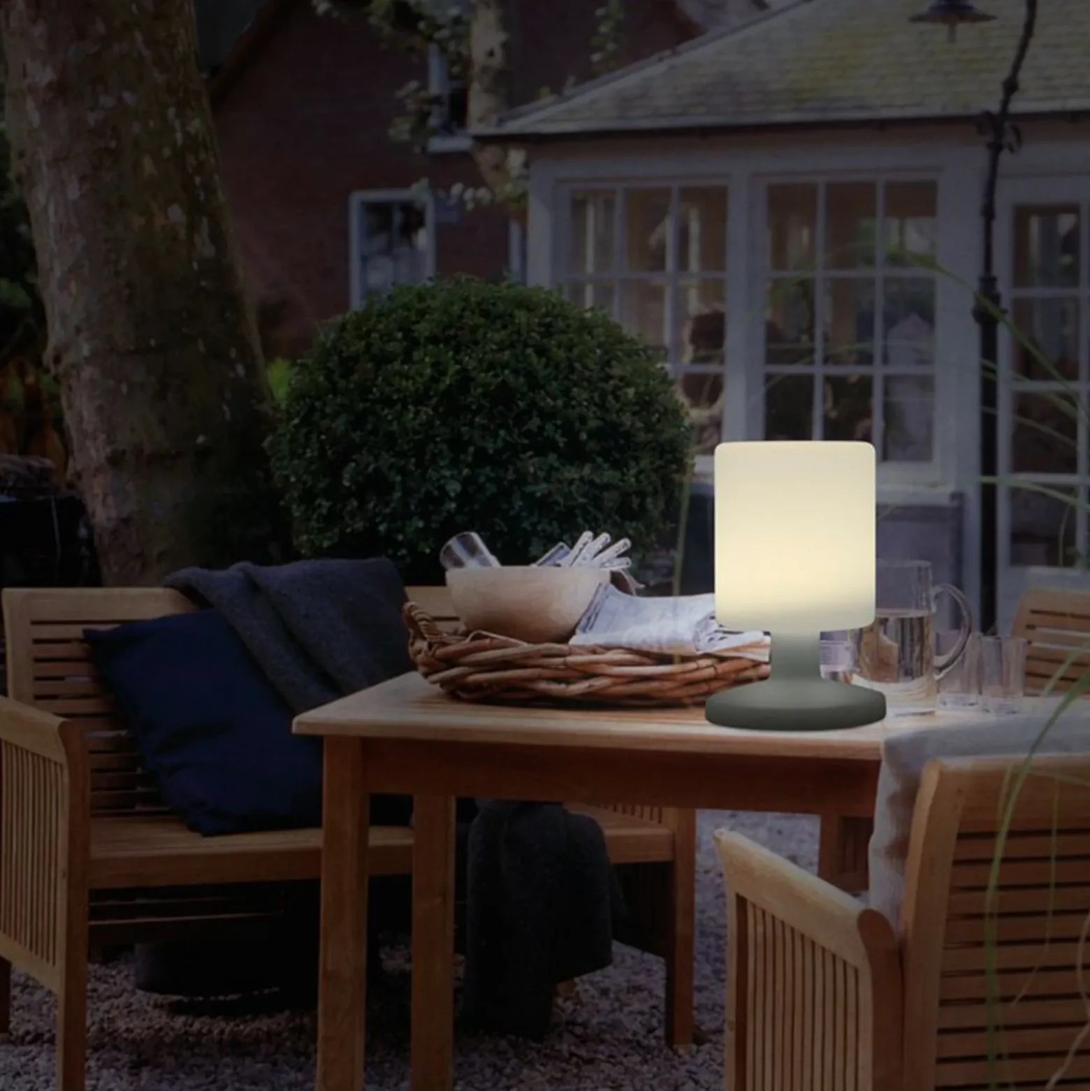 Lámpara de mesa LED Ben para interior y exterior, batería recargable