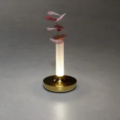 Lámpara de mesa LED Biarritz IP54 batería CCT, oro