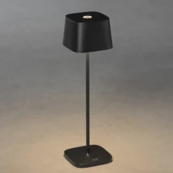 Lámpara de mesa LED Capri para exterior, negro