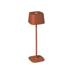 Lámpara de mesa LED Capri para exterior terracotta