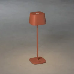 Lámpara de mesa LED Capri para exterior terracotta