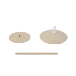 Lámpara de mesa LED con batería de Lindby Kanani, beige, atenuable