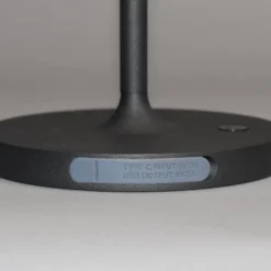 Lámpara de mesa LED con batería Flus, negro/blanco